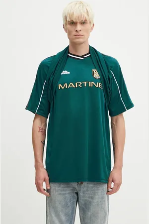 MARTINE ROSE Tričko Celebration Football Top zelená barva
