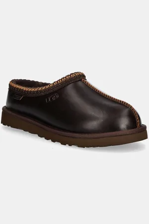UGG Kožené papuče Tasman Lthr Regen barva