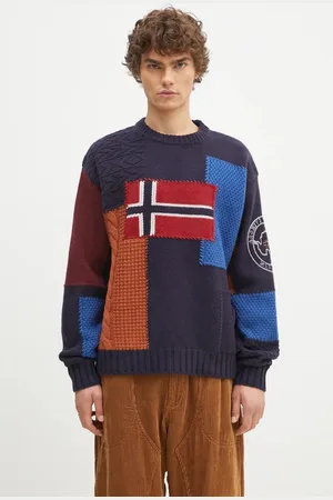 Napapijri Vlněný svetr Patchwork pánský