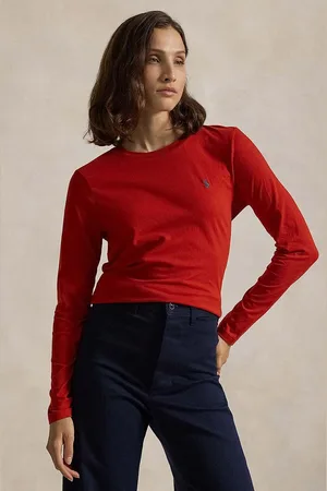 Ralph Lauren Bavlněné tričko s dlouhým rukávem barva