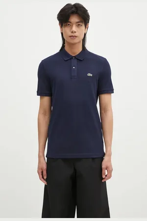 Lacoste Bavlněné polo tričko tmavomodrá barva