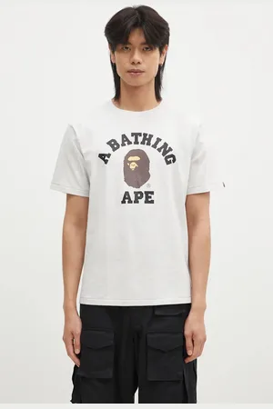 A Bathing Ape Bavlněné tričko COLLEGE TEE barva
