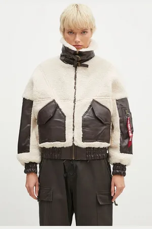Alpha Industries Bunda Teddy PU Bomber dámská