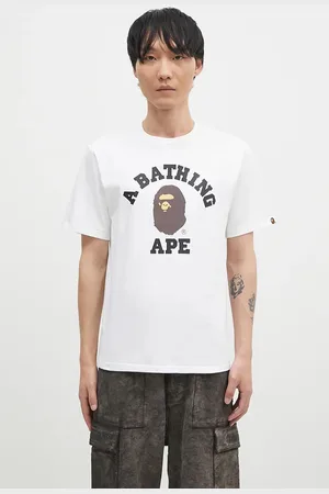 A Bathing Ape Bavlněné tričko COLLEGE TEE barva