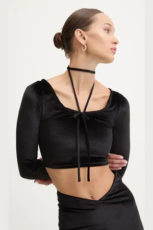 Fiorucci Velurové tričko s dlouhým rukávem barva