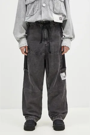 Maison Mihara Yasuhiro Bavlněné kalhoty Satin Cargo barva