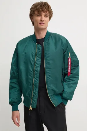 Alpha Industries Bomber bunda zelená barva