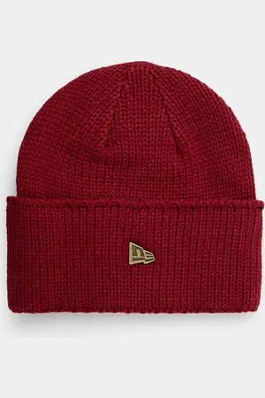 New Era Čepice z vlněné směsi WIDE CUFF BEANIE vínová barva