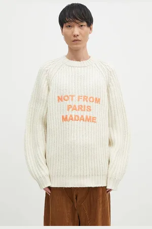 Drôle de Monsieur Vlněný svetr La Maille TressEe Slogan pánský