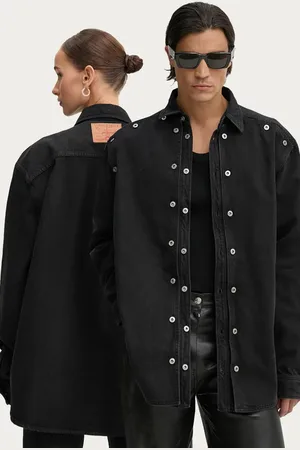 Y / PROJECT Džínová bunda EVERGREEN SNAP OFF DENIM SHIRT barva