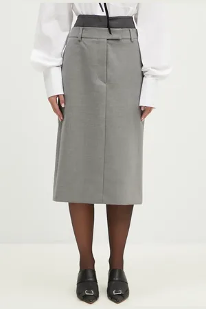 Sportmax Vlněná sukně Alceste barva