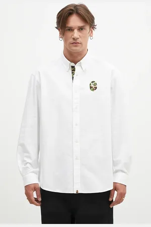 A Bathing Ape Bavlněná košile Abc Camo One Point Relaxed Fit barva