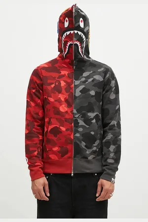 A Bathing Ape Bavlněná mikina Color Camo Separate Shark Full Zip pánská