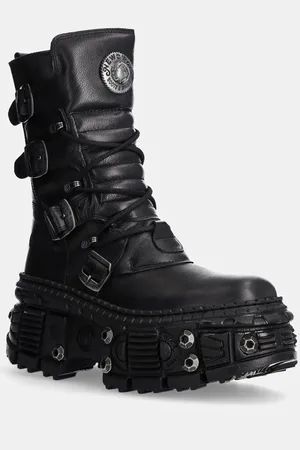 New Rock Kožené workery Itali Negro Nomada Negro + Tank Casco Negro dámské