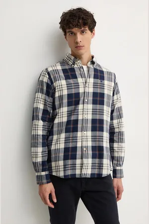 Barbour Bavlněná košile Edgar tmavomodrá barva