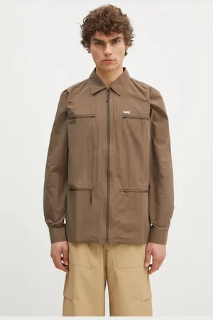 Rains Bunda Woven Shirt 18690 WOOD barva