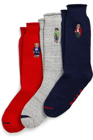Ralph Lauren Bavlněné ponožky 3-pack barva