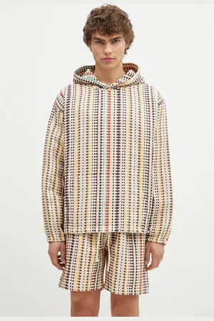 Pleasures Bavlněná mikina Stitch Poncho Hoodie pánská