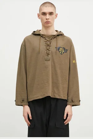 HUMAN MADE Bavlněná mikina Lace-Up Hooded Pullover pánská
