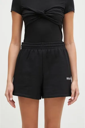 ROTATE Bavlněné šortky High Waist barva