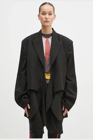 MARTINE ROSE Vlněné sako Oversized Knotted Tailored Jacket barva