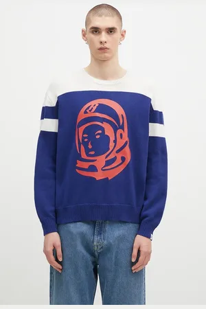 Billionaire Boys Club Svetr s příměsí kašmíru Astro Knitted Crewneck tmavomodrá barva