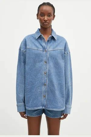 ROTATE Džínová košile Rhinestone Denim dámská