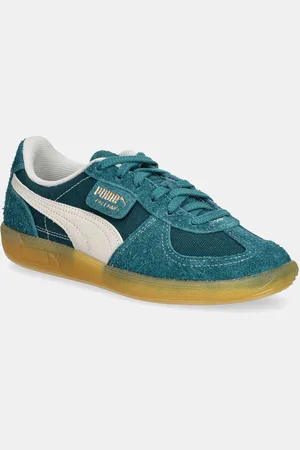 PUMA Semišové tenisky Palermo Vintage zelená barva