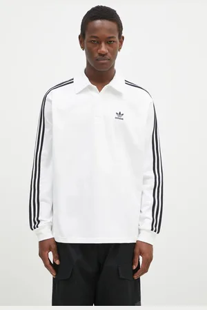 adidas Bavlněné tričko s dlouhým rukávem Adicolor barva