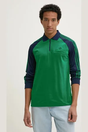 adidas Velurová mikina Velour Polo barva