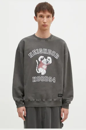 NEIGHBORHOOD Bavlněná mikina Pigment Dyed Sweat Shirt Longsleeve pánská
