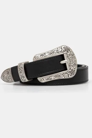 Kenzo Kožený pásek 20 mm Western Belt dámský