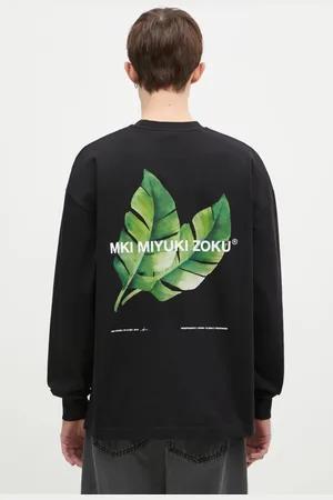 Mki Miyuki-Zoku Bavlněné tričko s dlouhým rukávem Leaf Long Sleeve Tee barva