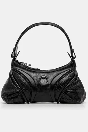 Marine Serre Kožená kabelka Moonogram Embossed Leather Futura barva