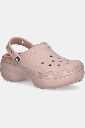 Crocs Pantofle Classic Platform Lined Clog W barva