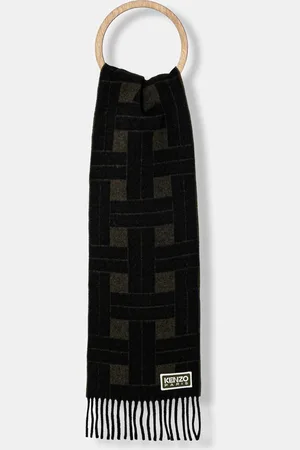 Kenzo Vlněná šála Reversible Scarf barva