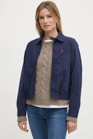 Ralph Lauren Bavlněná bunda tmavomodrá barva