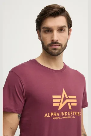 Alpha Industries Bavlněné tričko Basic T-Shirt červená barva