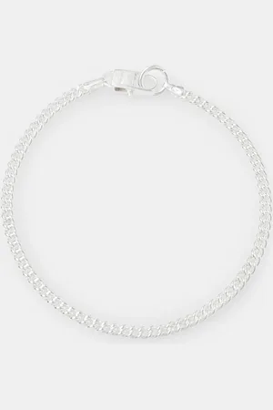 Hatton Labs Stříbrný náramek Round Curb Bracelet M HL.W4.353.SL