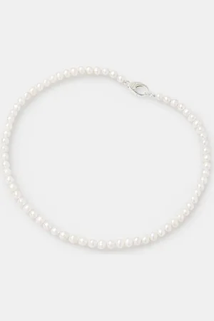 Hatton Labs Stříbrný náhrdelník Pearl Chain M HL.W4.504.01