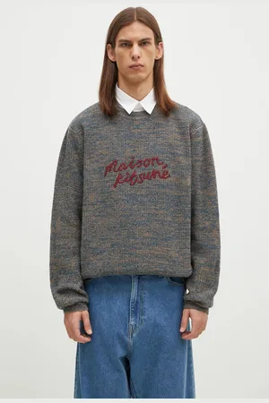 Maison Kitsuné Vlněný svetr Maison Kitsune Handwriting pánský