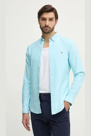 Ralph Lauren Bavlněná košile tmavomodrá barva