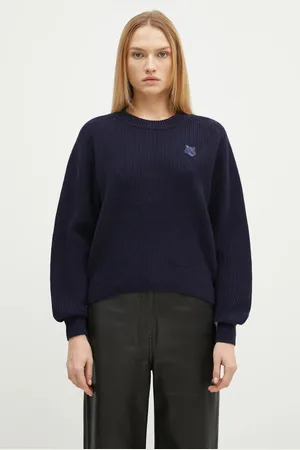 Maison Kitsuné Vlněný svetr Bold Fox Head Patch dámský