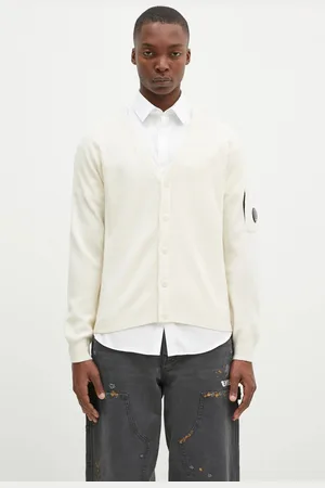 C.P. Company Vlněný svetr Knitwear Cardigan In Re-Wool barva