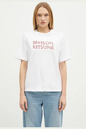 Maison Kitsuné Bavlněné tričko Woodland Alphabet barva