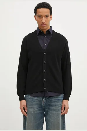 C.P. Company Vlněný svetr Knitwear Cardigan In Re-Wool barva