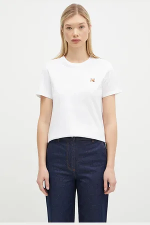 Maison Kitsuné Bavlněné tričko Fox Head Patch barva