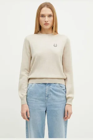 Maison Kitsuné Vlněný svetr Bold Fox Head Patch dámský