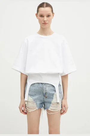 Fiorucci Bavlněné tričko Suspender Belt barva