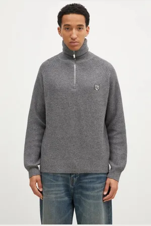 Maison Kitsuné Vlněný svetr Bold Fox Head Patch pánský